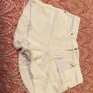 PISTOLA white shorts & Liverpool leggings in plum.